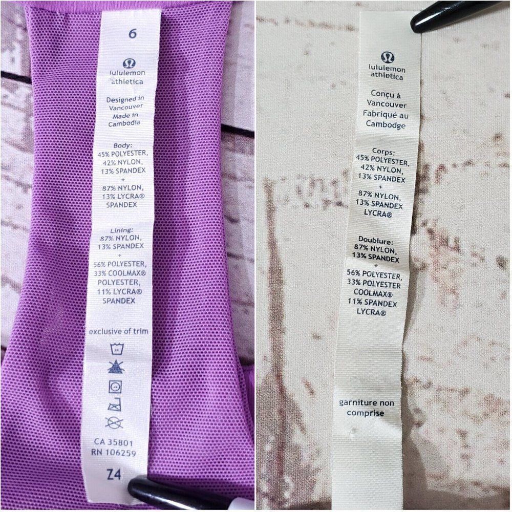 *No Pads* Lululemon Athletica Womens Size 6 Racerback Tank Top Heather Purple - Picture 10 of 11